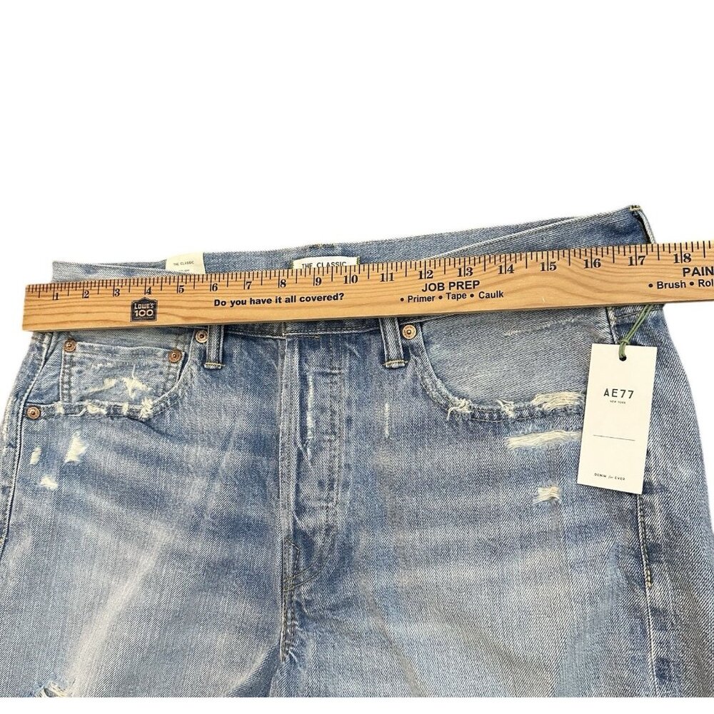 AE77 The Classic Cut Off Jean Shorts Size 31 NWT $148 Premium Denim - Picture 6 of 8